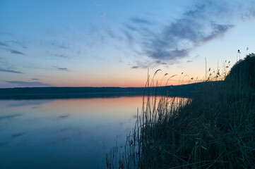summer landscape on the banks of the river