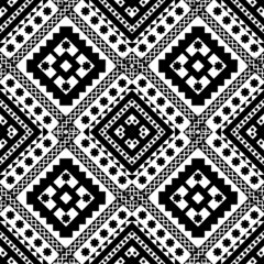 Geometric ethnic oriental ikat seamless pattern traditional design for background,wallpaper,clothing,wrapping,Batik,fabric,Vector illustration.embroidery style.