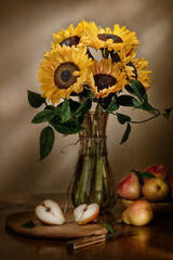 still life with sunflower