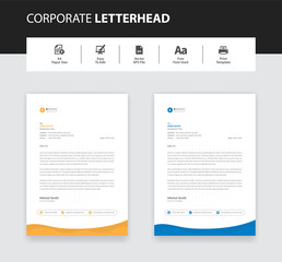 Abstract Business style letter head templates for your project design, Vector creative Layout