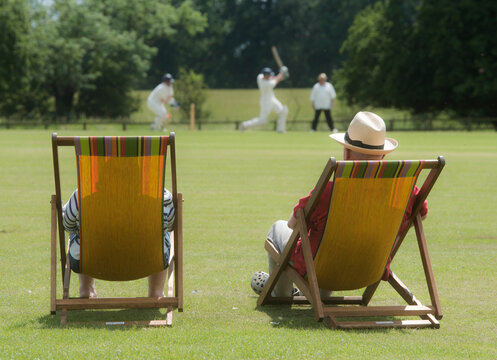 cricket match in an English village