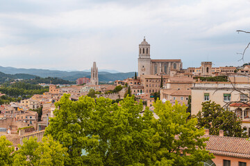 Fototapeta na wymiar Panoramic view of Girona, Spain