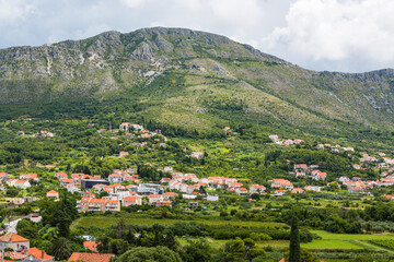 Fototapeta na wymiar クロアチア　ドゥブロヴニク郊外の村の風景