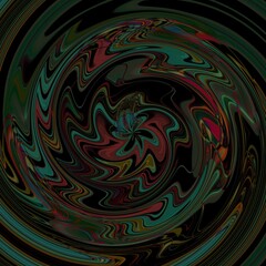 A unique abstract illustration. Original wallpapers. A screensaver mobile devices. A beautiful image will decorate design projects and ideas. A unique combination of lines, waves of curves, textures.