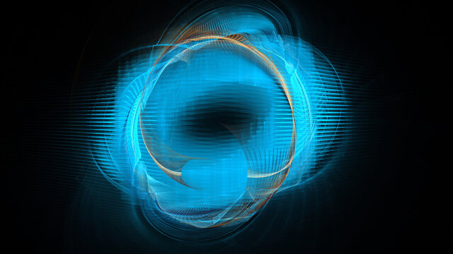 Beautiful Digital Symmetric Fractal cosmic energy vibrant flowing lines and soothing pastel colors