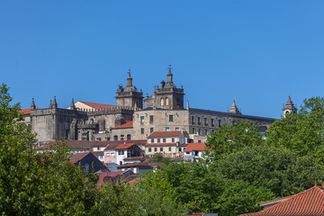 View at the Viseu city, with Cathedral of Viseu on top, Se Cathedral de Viseu, architectural icons of the city