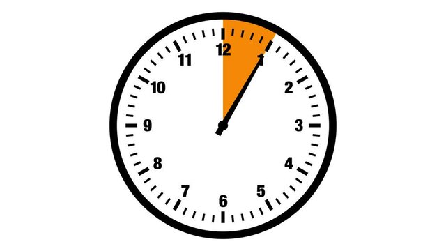 Video Schwarze Stoppuhr 60 Sekunden/Minuten Orange
