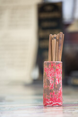 Fortune sticks  are traditional Chinese fortune-telling tools