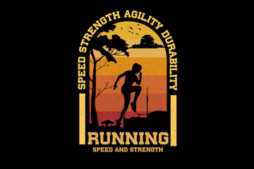 Running speed and strength silhouette design