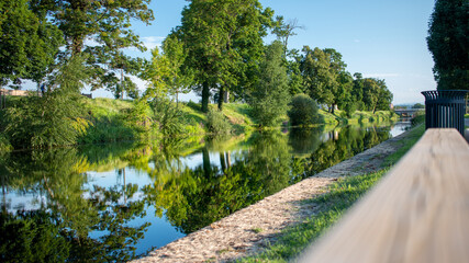 River of the loire roanne france, quai du canal