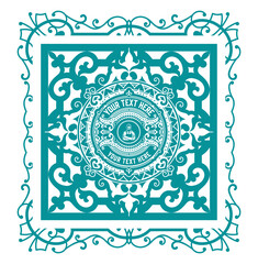 Western card with vintage style