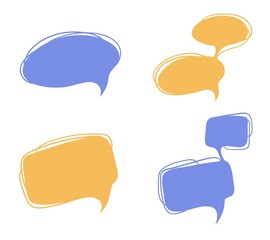 Speech bubbles set. Vector illustration.