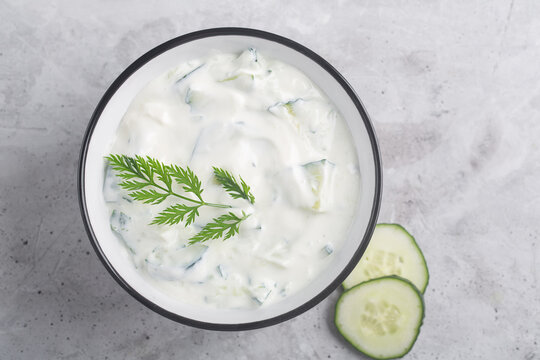 Traditional Indian Raita with Dahi in a bowl with spices