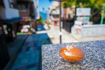 群馬県渋川市伊香保町の伊香保温泉に旅行する風景 Scenery of a trip to Ikaho Hot Springs in Ikaho-machi, Shibukawa City, Gunma Prefecture.