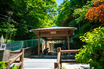 群馬県渋川市伊香保町の伊香保温泉に旅行する風景 Scenery of a trip to Ikaho Hot Springs in Ikaho-machi, Shibukawa City, Gunma Prefecture.