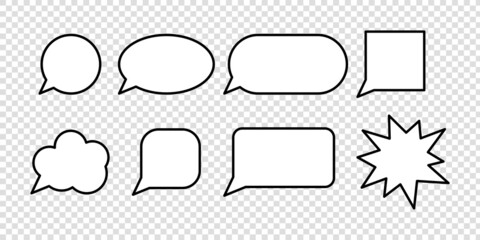 Chat and speech bubble icons set, Vector illustration eps.10