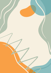 Organic Abstract Pastel Shapes Background Minimalist aesthetic