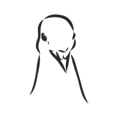 Realistic hand drawn dove. Vector illustration or element for your design.