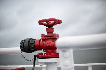 Red pipe hydrant