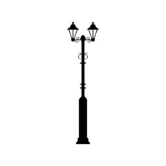 Garden lamp icon vector design, Garden lamp silhouette vector. Vector illustration eps.10