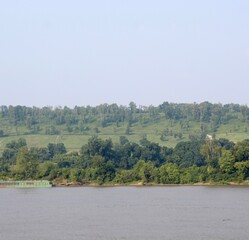 The beauty of the river and the hill landscape.