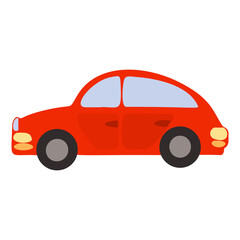 Car list icon. Flat style vector illustration. toy car icon