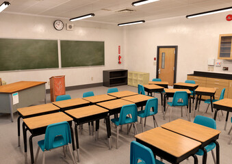 3D Rendering Classroom Interior
