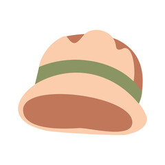 Collection of vector illustration hats, summer or winter hats and hat icons. Flat design illustration