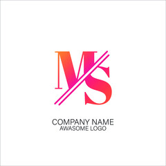 MS letter logos 