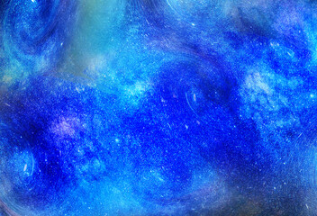 Night landscape with colorful Milky Way background with stars. Starry sky at summer. Beautiful Universe. Space