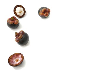 image of mangosteen on a white background