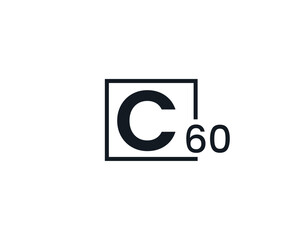 Obraz premium C60, 60C Initial letter logo