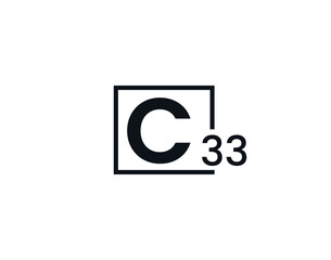 C33, 33C Initial letter logo