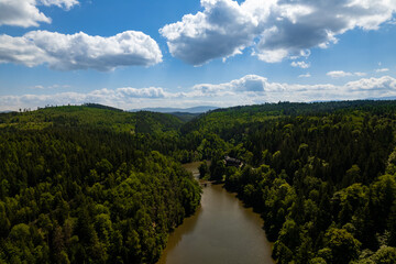 rzeka bóbr - krajobraz - dolny śląsk - pilchowice