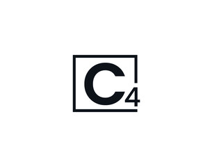 C4, 4C Initial letter logo
