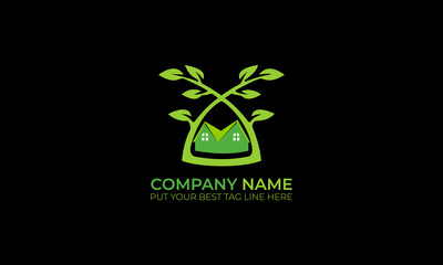 Eco Real Estate creative logo Design | abstract Eco real estate vector 