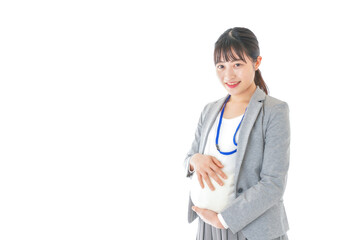 妊娠中の若いビジネスウーマン