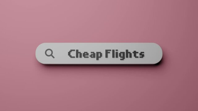 Stylized search bar. Search for cheap flights
