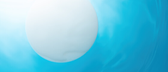 Empty white circle podium on water