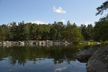 Beautiful nature and landscapes around the archipelago and islands in Blekinge Skärgård, Sweden
