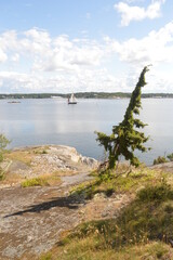 Beautiful nature and landscapes around the archipelago and islands in Blekinge Skärgård, Sweden
