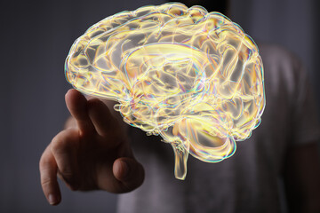 Artificial intelligence. Technology web background. Virtual concept