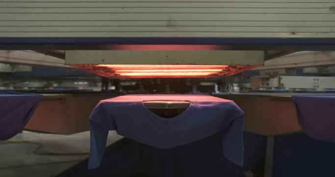Heat Drying at a Silk Screen Printers