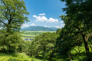 中尊寺の参道からの風景　夏