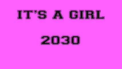 2030 pink rose its a girl birth background