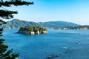 Naklejka premium 三陸海岸 浄土ヶ浜展望台からの眺め 岩手県宮古市