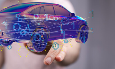 Energy car concept. Vehicle EV charge battery electric