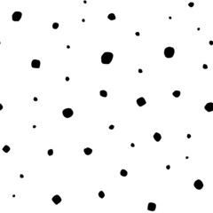 Vector Mixed spotty and dotty toss and random composition, Simple and timeless seamless pattern design great for fashion, textiles, wrapping paper, accessories, background