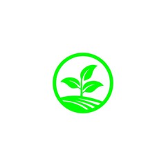 Green Leaf Icon Vector Illustrations nature