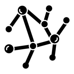 Vector Molecular Glyph Icon Design
